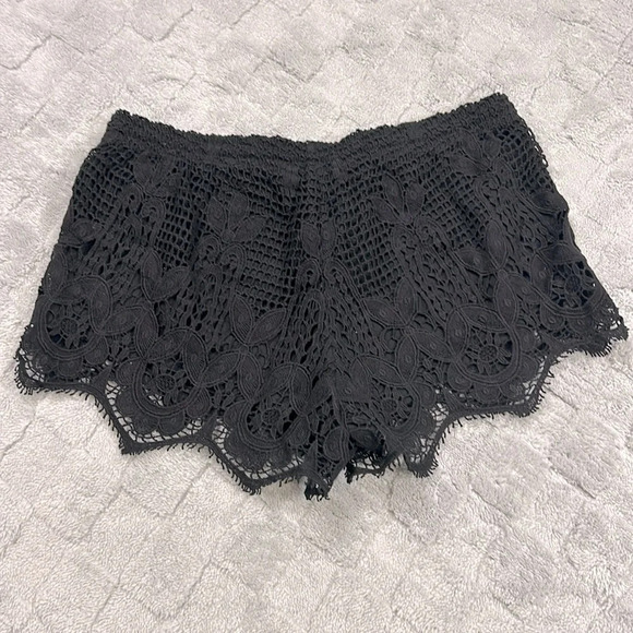 Express Bohemian Crochet Embroidered Tassel Tie Waistband Low Rise Microshorts S - Picture 2 of 7